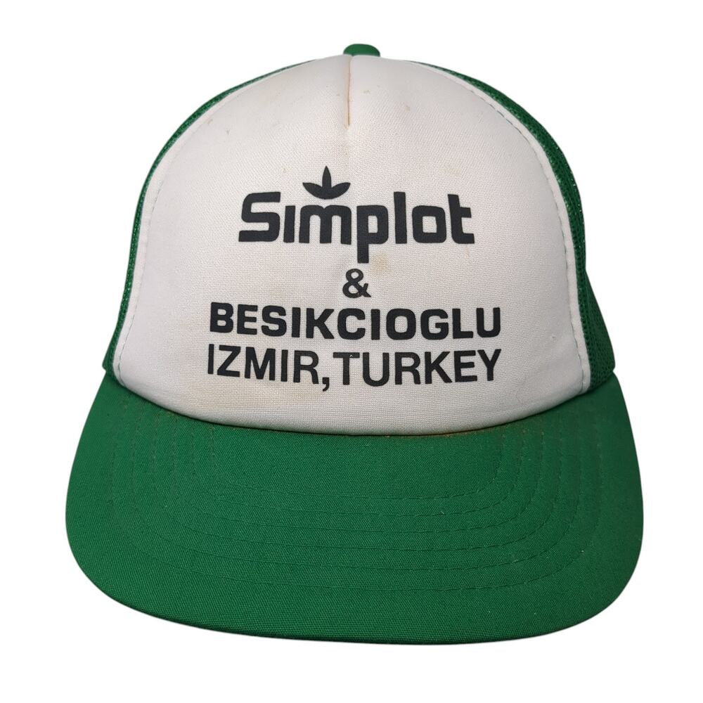 Simplot & Besikcioglu Snapback Trucker Hat Green … - image 1